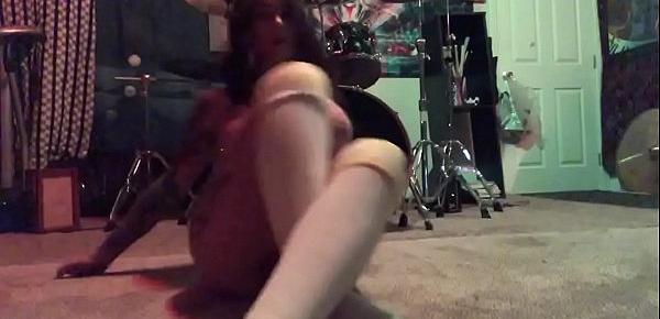 Felicity feline thigh high socks teasing